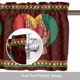 thumbnail image 6 of Black History Month Valance Curtain for Windows Vintage Red Yellow Green Love Heart in Hands Brown Rod Pocket Curtain Valances Short Window Treatments for Kitchen Bathroom Laundry 60 x 18 Inch, 6 of 9