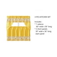 thumbnail image 4 of BR-17 3 Pieces Embroidery Floral Multicolor Window Kitchen Curtain Set 2 Tier + 1 Swag Valance for Kitchen Rod Pocket Top, 4 of 5