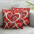 thumbnail image 3 of Autua Heart Pattern Swirls Love Graphic Decorative Cushion Throw Pillow Cover for Home Couch Living Room Bed Sofa - High-Quality 1PC 12x12in, 3 of 5