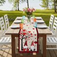 thumbnail image 4 of Table Runners 72 Inches Long Dress Scarves, Love Heart Valentine's Day Farmhouse Kitchen Table Runner, Coffee Tablerunners, Tree Gnomes Romantic Rustic 14x72 Inch, 4 of 9