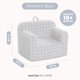 thumbnail image 3 of Silla Delta Children Checkered Cozee para Niños Gris, 3 of 9