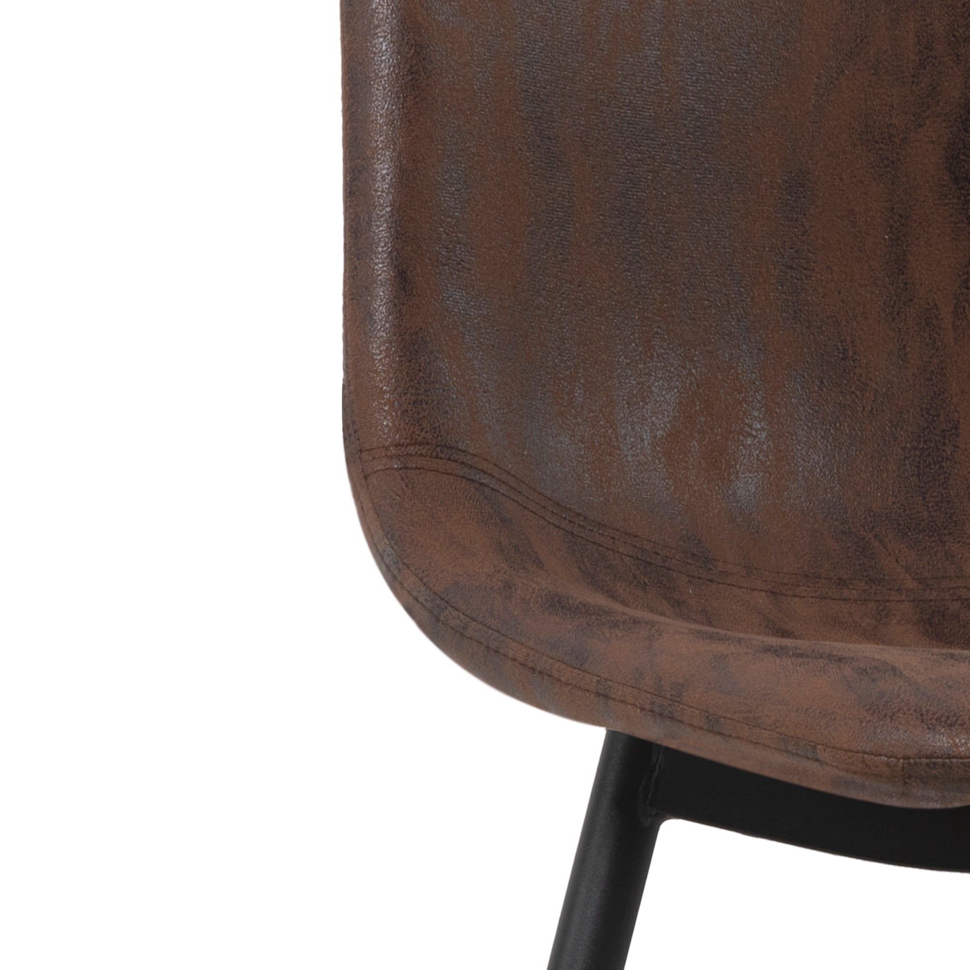 PU Dining Chairs Modern Chair Set of 2 for Home,Walnut