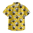 thumbnail image 4 of BJUTIR Boys T Shirts Short Sleeves Cute Bee Print T Shirt Fashion Shirts Top For Kids Classic Tee Size 5-6 Years, 4 of 4