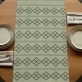 thumbnail image 5 of Table Runners 72 Inches Long Dress Scarves, Sage Green Boho Farmhouse Kitchen/Dining Table Runner, Coffee Tablerunners, Vintage Ethnic Tribe Abstract Art Geometric 16x72 Inch, 5 of 9