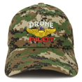 thumbnail image 1 of Trendy Apparel Shop Drone Pilot Aviation Wing Embroidered Soft Crown 100% Brushed Cotton Cap, 1 of 2