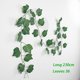thumbnail image 1 of Planta artificial de 230 cm, 1 unidad, hojas de enredaderas colgantes artificiales de seda verde, hojas de enredaderas, decoración de pared verde para bodas, 1 of 5