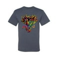 thumbnail image 2 of Wild Bobby, Keep It Wild Colorful Elephant Face Animal Lover Men's Graphic T-Shirt, Vintage Heather Blue, 3XL, 2 of 3