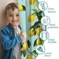 thumbnail image 3 of Blackout Kids Curtains,Yellow Lemon Fruit Flowers LightBlue Pattern Childrens Insulated Curtains Set Of 2,Bedroom Essentials,Toddler Room Decor 42"x54", 3 of 5