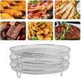 thumbnail image 5 of 3 Pcs Fryer Rack Set Stainless Steel Stackable Multi Layer Dehydrator Rack 8 Inch Fryer Accessories For Cosori For Instant Vortex, 5 of 6