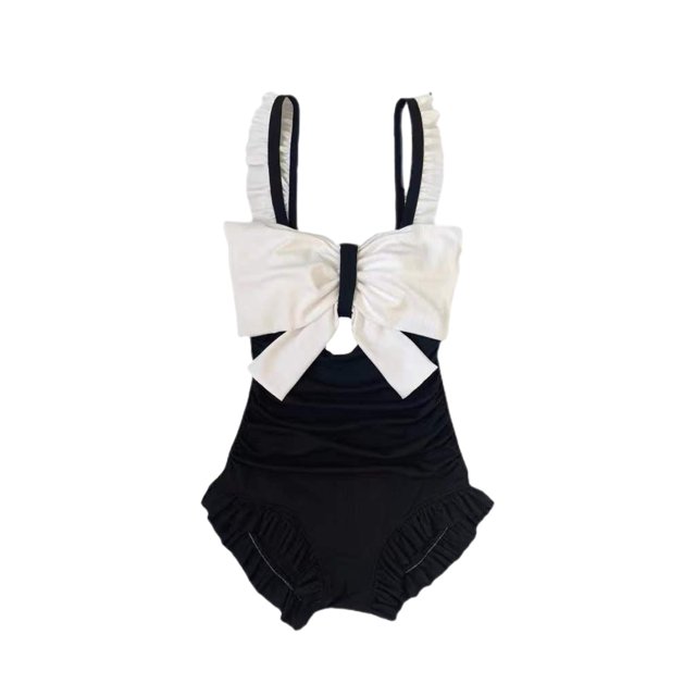 Greeniant Clásico para viajeros Vestido elástico de una pieza con elasticidad Modificar cintura Diseño clásico Conveniente Seguro Sin mangas Traje de baño Negro, 1 XXL