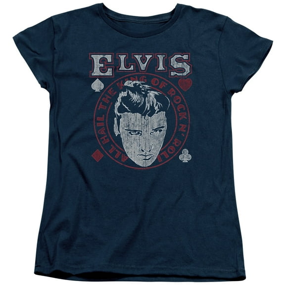 Elvis Presley - Hail The King - Women's Short Sleeve Shirt - Large