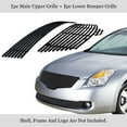 thumbnail image 2 of APS Compatible with Nissan Altima 2007-2009 Sedan Main Upper Lower Bumper Black Billet Front Grill Grille Insert Combo N87765H, 2 of 7