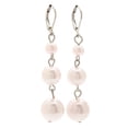 thumbnail image 2 of Alexa Starr 4418-EP-Grey Graduated 3-tier Faux Pearl Drop Earrings, 2 of 5