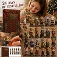 thumbnail image 2 of Forest Animals Christmas Advent Calendar with 24 Days Christmas Countdown Mystery 2D Acrylic Cartoon Pendants Collectible Mystery Gift Set for Decor, 2 of 9