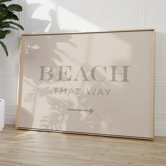 Beachy Coastal Wall Art, Neutral Typography Poster, Beach House Decor, Retro Surf Girly Aesthetic College Apartment Decor Wall Art, Modern Wall Decor, 8x12 UNFRAMED