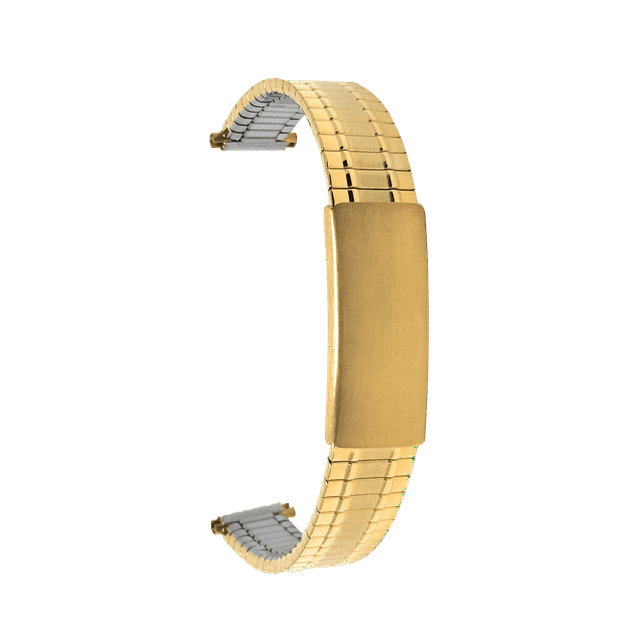 Bandini Bracelet de Montre Extensible en Acier Inoxydable Ton Or 12 mm pour Femmes, Extrémité Droite, Longueur Ajustable, Bracelet de Montre à Expansion en Métal, Sans Boucle