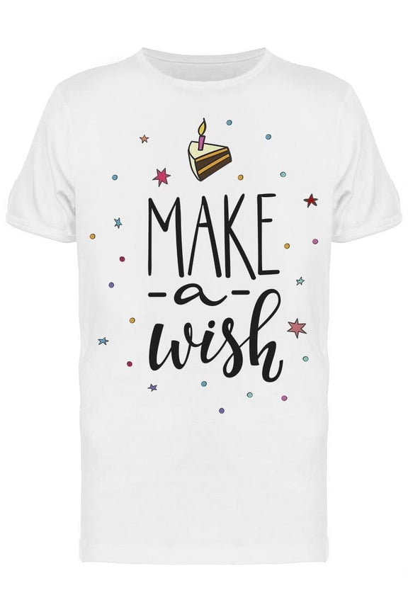 Make A Wish Cake T-Shirt Men -Image by Shutterstock, Male Large