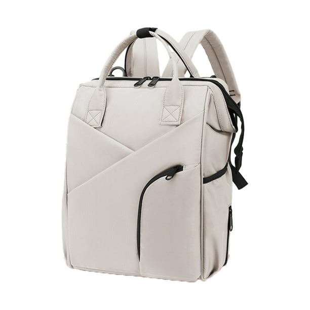 Bolsa de pañales unisex y multiusos Yuarrent para bebé Almacenamiento y organización del hogar Beige