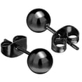 thumbnail image 2 of Laklulu Pendientes esféricos Pendientes de acero quirúrgico Juego de pendientes de cuentas redondas Tamaño: 3 mm, 4 mm, 5 mm, 6 mm, 7 mm, un total de 5 pares Adecuado para hombres y mujeres, 2 of 5