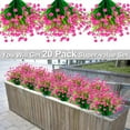 thumbnail image 3 of Artificial Flowers for Outdoor Summer Decoration, UV Resistant Faux Outsides Plastic Greenery Shrubs Artificial Plants Fake Flowers Planter Home Cemetery Decor(Pink), 3 of 5