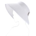 thumbnail image 5 of Fashion Women's and Girl's roll-up Summer Bow Tie Straw Visor Sun Hat, 5 of 6
