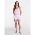 thumbnail image 2 of No Boundaries Sleep Top and Shorts Pajama Set, 2-Piece, Women’s XXS-3X, 2 of 5