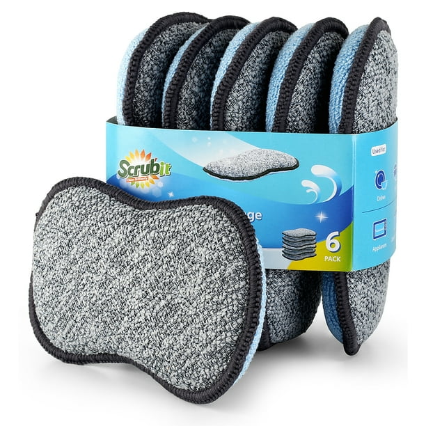 MultiPurpose Scrub Sponges for Kitchen by Scrub it NonScratch