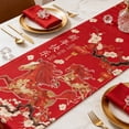 thumbnail image 4 of TIELUTT Chemin de Table Chinois 2026 pour Festival, Nappe de Fête pour Festival, Table de Révélation de Genre et compatible avec Table en Macramé, Table Ronde pour Mariage, Table en Étamine en Vrac, 4 of 4