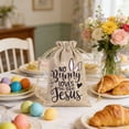 thumbnail image 3 of RKSTN Polyester basket Easter-themed Gift Bags And Featuring Rabbits And Easter Egg Patterns On A Burlaps-like Fabric And Perfects For Holiday Parties And Decorations room decor, 3 of 5