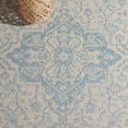 thumbnail image 6 of SAFAVIEH Beach House Stanice Medallion Indoor/Outdoor Runner Rug, Cream/Aqua, 2'2" x 10', 6 of 7