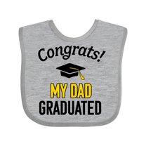 Inktastic Congrats My Dad Graduated with Cap Boys or Girls Baby Bib
