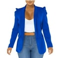 thumbnail image 2 of QATAINLAV Blazers for Women Open Front Cardigan Jacket Business Casual Work Office Blazer Fall Long Sleeve Suit Sales for Today Blue 3XL, 2 of 7