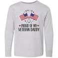thumbnail image 3 of Inktastic Military Veteran Daddy Proud Son Daughter Long Sleeve Youth T-Shirt, 3 of 5