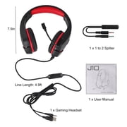 TSV Gaming Headset with Mic Fit for PC/PS4/PS5/Xbox One/Nintendo, Wired 3.5mm Over-Ear Headphones with Noise Canceling, Stereo Bass