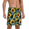 thumbnail image 2 of Sikiie Blue Batterflies Sunflower Mens Pajama Shorts, Lounge Pant, Men's shorts，Sleep Pj Shorts for Men-XX-Large, 2 of 6