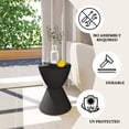 thumbnail image 2 of Mesa auxiliar LeisureMod Boyd Modern Hourglass con almacenamiento negro, 2 of 9