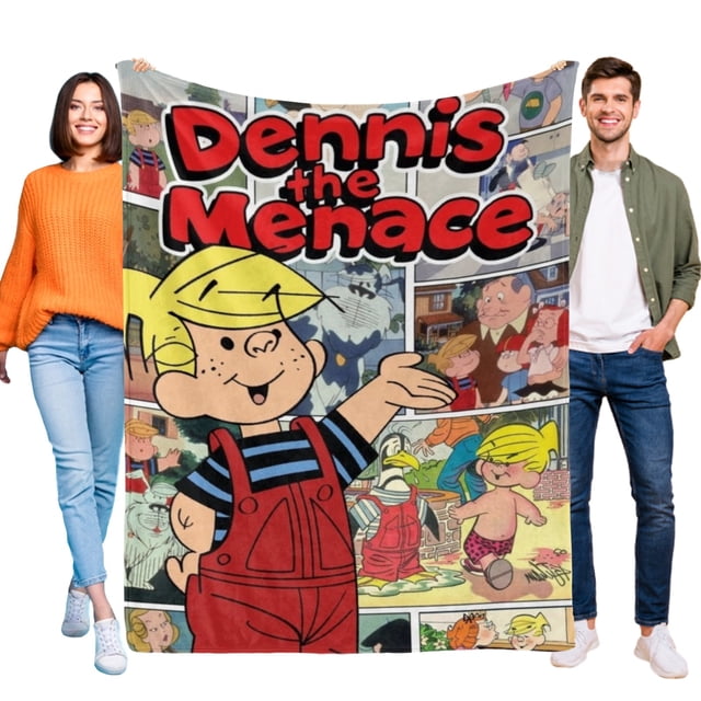 Dennis el Travieso anti-pilling, suave, ligera, esponjosa y acogedora de lujo para hogar y cocina – Perfecta para niños y adultos,100X80cm