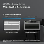 TCL 8,000 BTU Smart Inverter Window Air Conditioner (White) - 350 Sq Ft, Ultra-Quiet, Energy Saving, Alexa/Google Assistant Compatible - H8W4MW