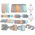 thumbnail image 2 of Bacati - Triangles Aqua Quilted Muslin Changing Pad Cover, 2 of 2