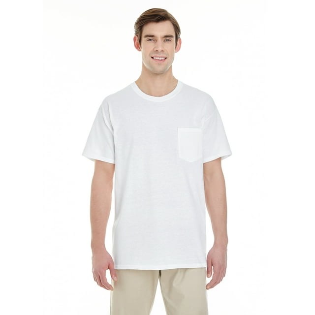 Adult Heavy Cotton 5.3 Oz. Pocket T-Shirt
