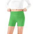 thumbnail image 6 of Girls High Waist Yoga Shorts, Tight Fit Workout Running Shorts for Kids, Breathable Quick Dry Dance Shorts and Athletic Leggings, Fitness Shorts for Age 5-14 Years Green 160, 6 of 6