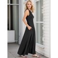 thumbnail image 4 of SANOPY Women Summer Casual Sleeveless Maxi Sundress Button Fit & Flare A-Line Flowy Long Dresses 2025 Beach Outfits, 4 of 7