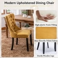 thumbnail image 5 of 63"-79" Dining Table Set for 4, 5 Pieces Extendable Dining Table and 4 Yellow Tufted Chairs Set for 4, Modern Large Expandable Dining Room Table with Rectangle Wood Top & Black Sturdy Base, 5 of 7