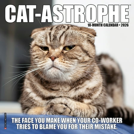 Cat-Astrophe 2026 Mini Wall Calendar, (Paperback)