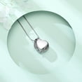 thumbnail image 6 of Heart Crystal Urn Necklace for Ashes for Women Men Stainless Steel Cremation Jewelry Memorial Pendant for Loved One, 6 of 7