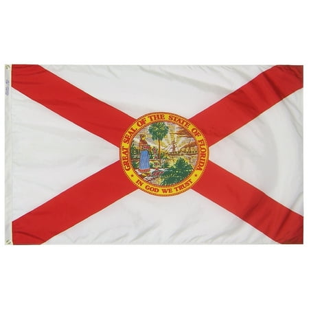 Solarmax Nylon State Flag - Florida State Flag 3x5 ft. Nylon Official State Design Specifications.