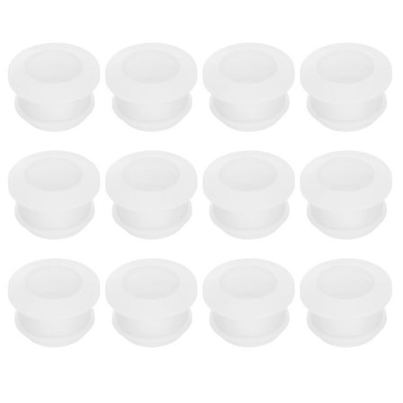 12 Pack Rubber Grommets 19mm Drill Hole, 15mm ID Hole Top Hat Grommet Clear Silicone Rubber Hole Plug Gasket for Wiring, Automotive