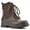 Dark Brown, variant on Womens Chevy Leather Pull On Combat & Lace-up Boots