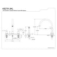 thumbnail image 2 of Kingston KB2798KL Knight Two-Handle 4-Hole 8" Centerset Kitchen Faucet with Side Sprayer in Brushed Nickel, 2 of 4
