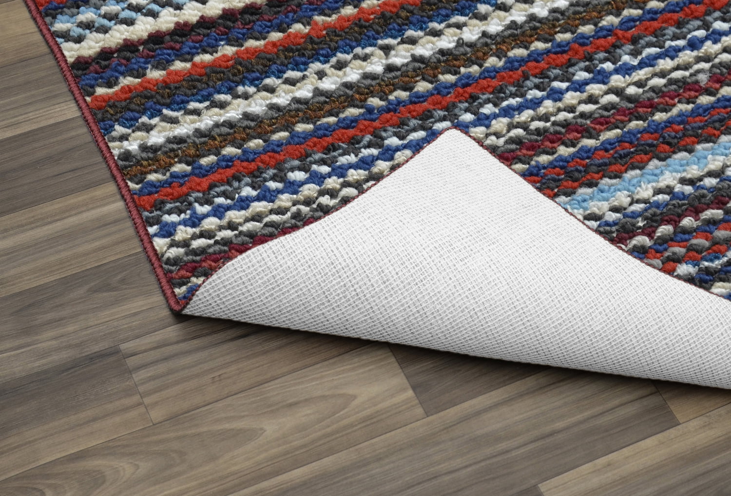 Mainstays Carnival Stripe Polypropylene Assorted Multi Colors Indoor Area Rug, 54" x 72"
